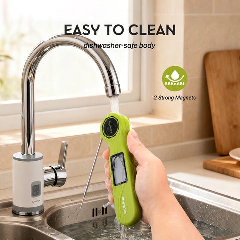 Tempwise RHT-21K Instant Read Food Thermometer IP65 Waterproof Handheld Meat Thermometer Outdoor Indoor BBQ Thermometer