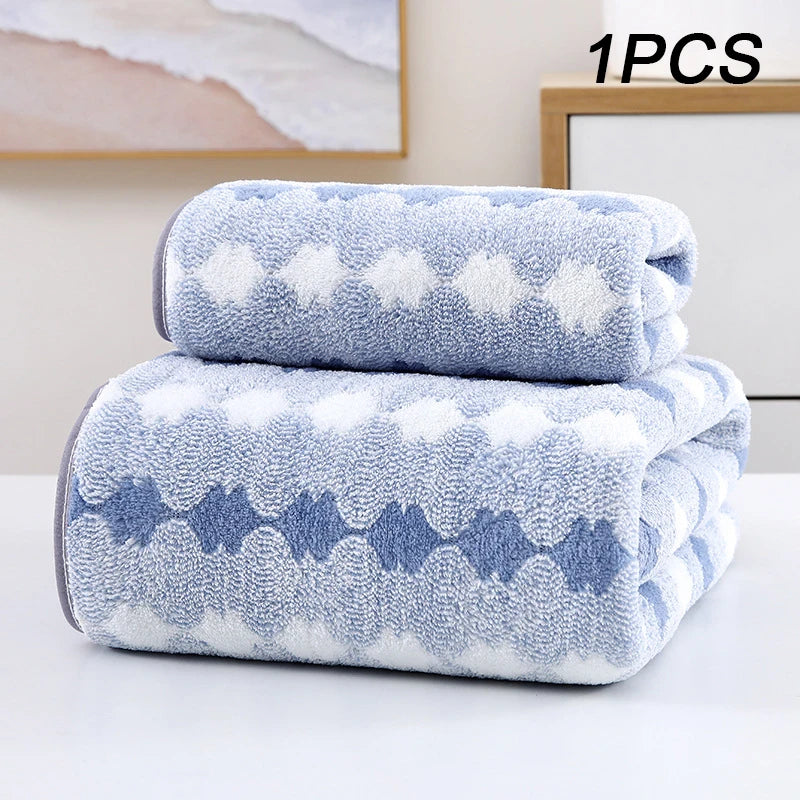 Thickening High quality bamboo charcoal coral velvet fiber bath towel Super Absorbent And Quick Drying Bath Towel Bathroom Use