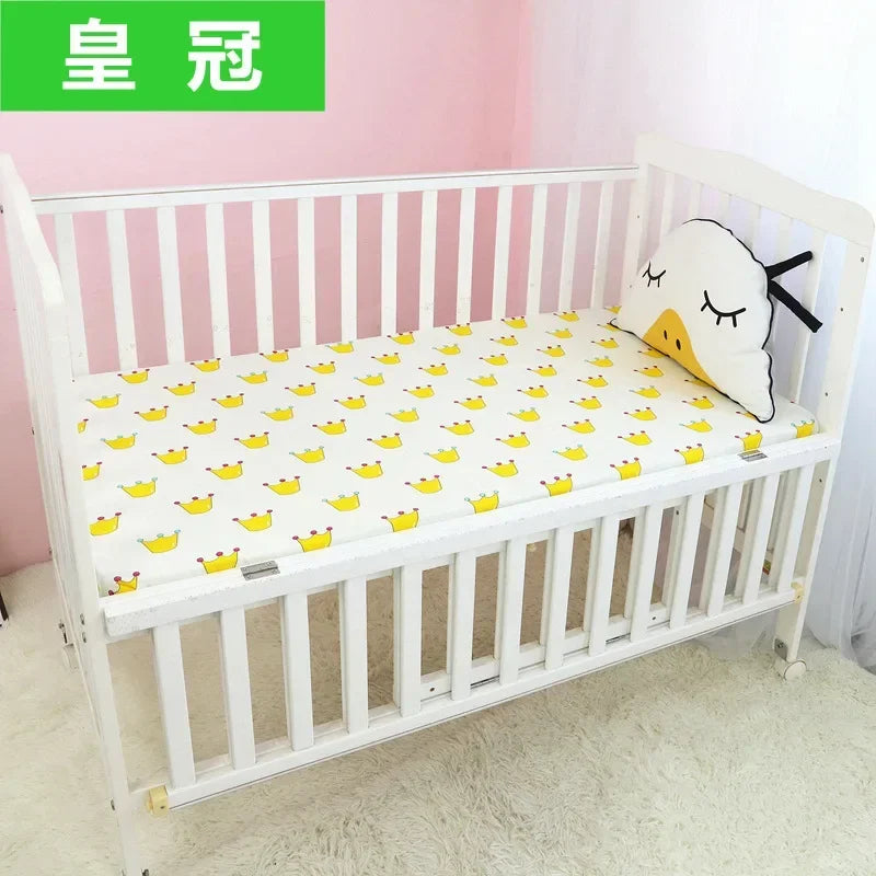 51x28inch(130x70 cm) Newborn Baby Fitted Crib Sheets Cartoon Print Bed Sheet Baby Bed Mattress Covers for Unisex Baby Boys Girls