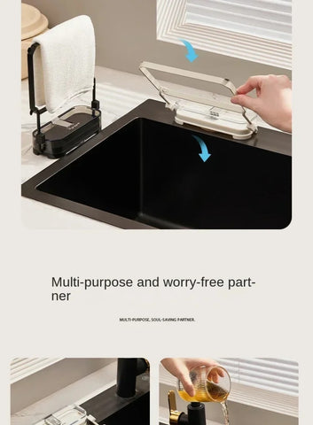 Hanging Net Filter Bag Multi-Purpose Triangle Drainage Rack Drain Basket Kitchen Sink Filter Leftovers Soup Food Drainer