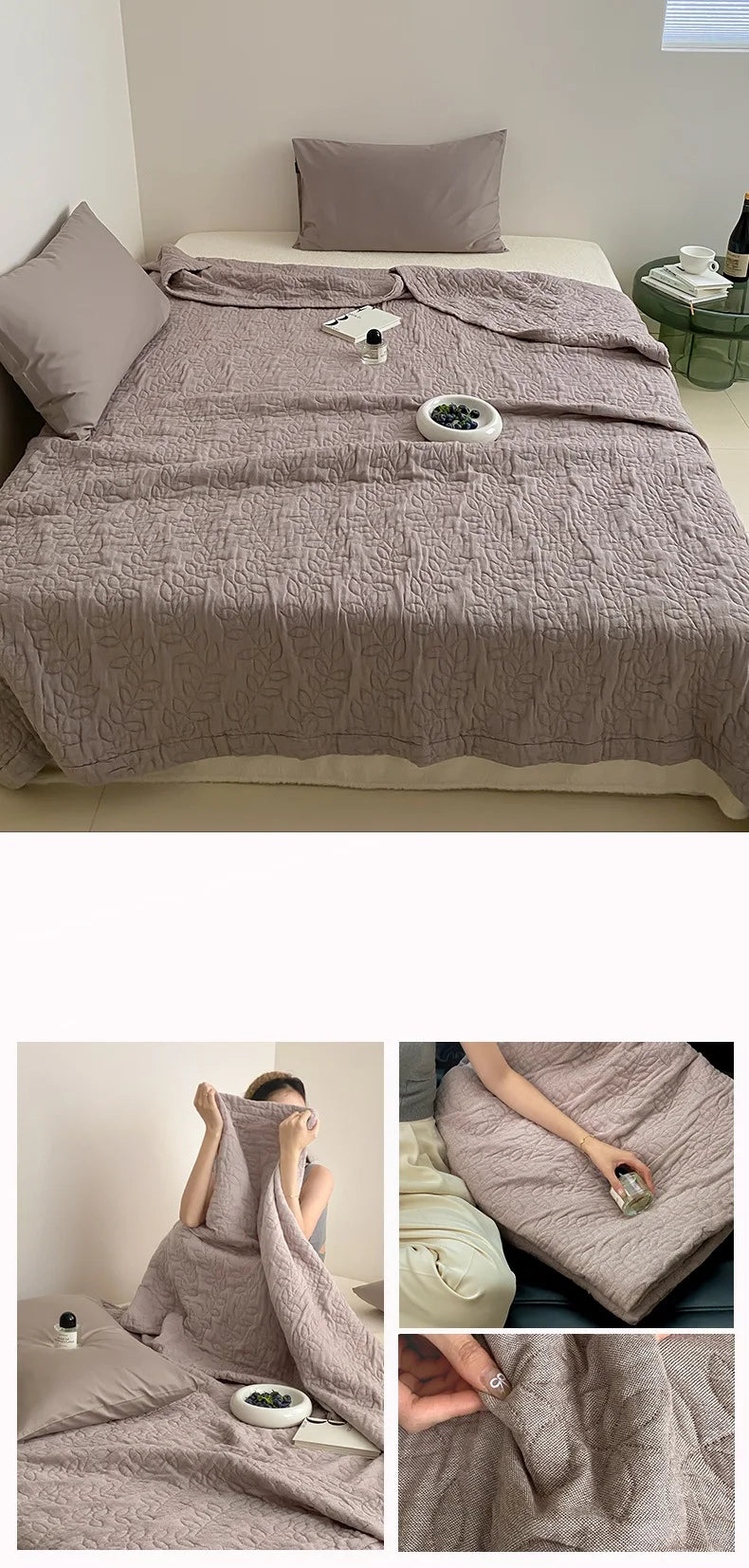 100% Cotton Duvet Quilted Quilts Single/Queen Size Comforter Summer Blanket High Quality Bedspread 여름이불(No Pillowcase)