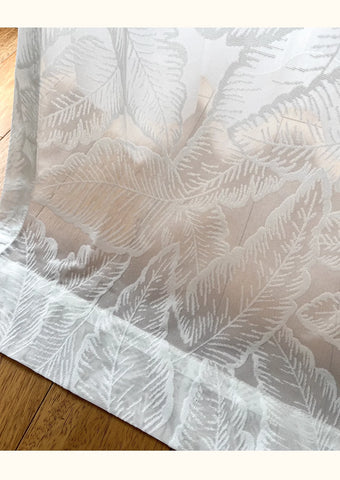 Bohemia white curtain yarn romantic 3D relief curtains for light-proof opaquefor bedroom living room balcony leaf embroidered
