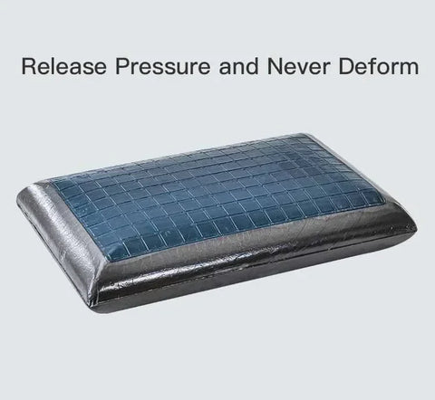 Double Sided Gel Cooling Memory Foam Pillow Summer Ice Feel Bamboo Charcoal Orthopedic Neck Pain Relief Pillow with Pillowcase