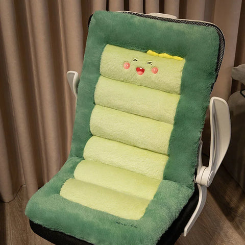Cartoon Animal Chair Plush Back Cushion Multi-Functional Seat Pad for Lumbar Support Autumn Winter Warm Cushion for Sitting