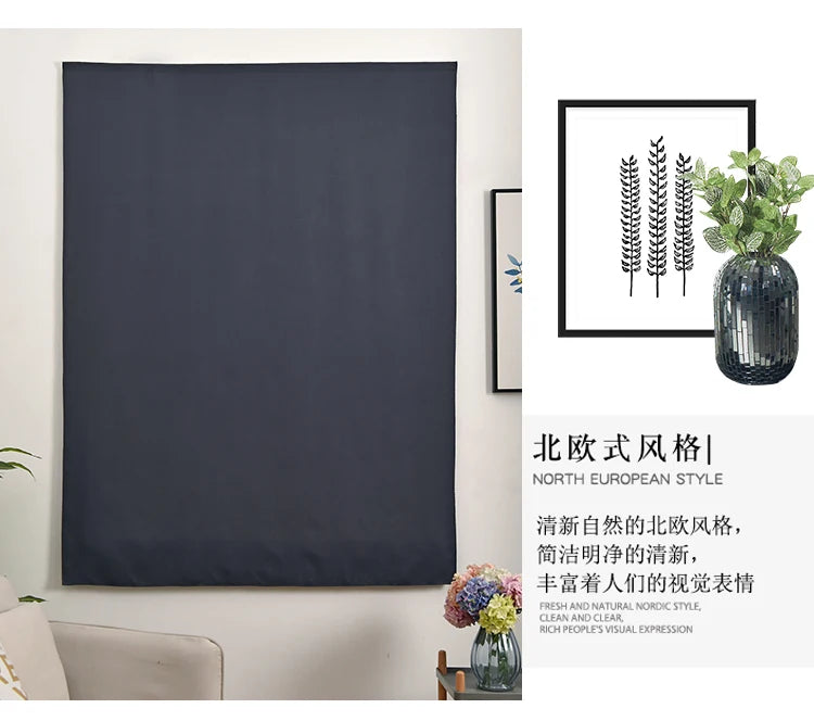 Convenient No Drilling 99% Blackout Bedroom Bay Windows Modrn Short Curtains for Living Room Blinds Easy Install Door Kitchen