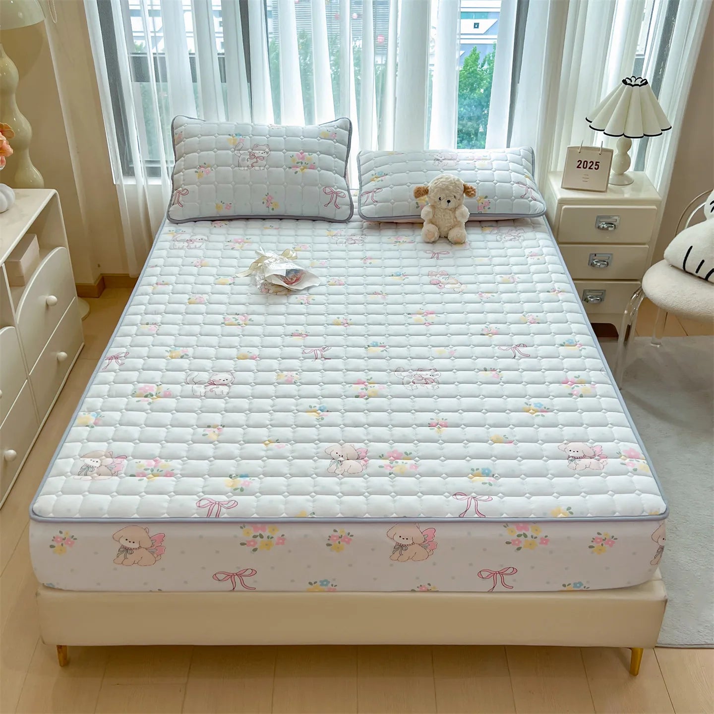 1pc Thicken Bed Cover Printed Bedspread Adulst Kids Room Bed Linen Skin-friendly Mattress Protector 침대커버 (No Pillowcase)
