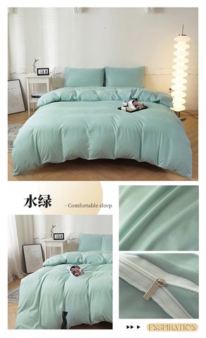 2025 New Washed Cotton Solid Color Single Quilt Set Skin Friendly Breathable Quilt Cover 180X220 200X230