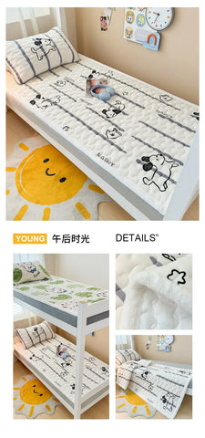 Winter Thicken Warm Mattress Toppers Fleece Bedspread Soft Folding Thin Tatami Mat Student Dormitory Bed Sheet Mattress Cover