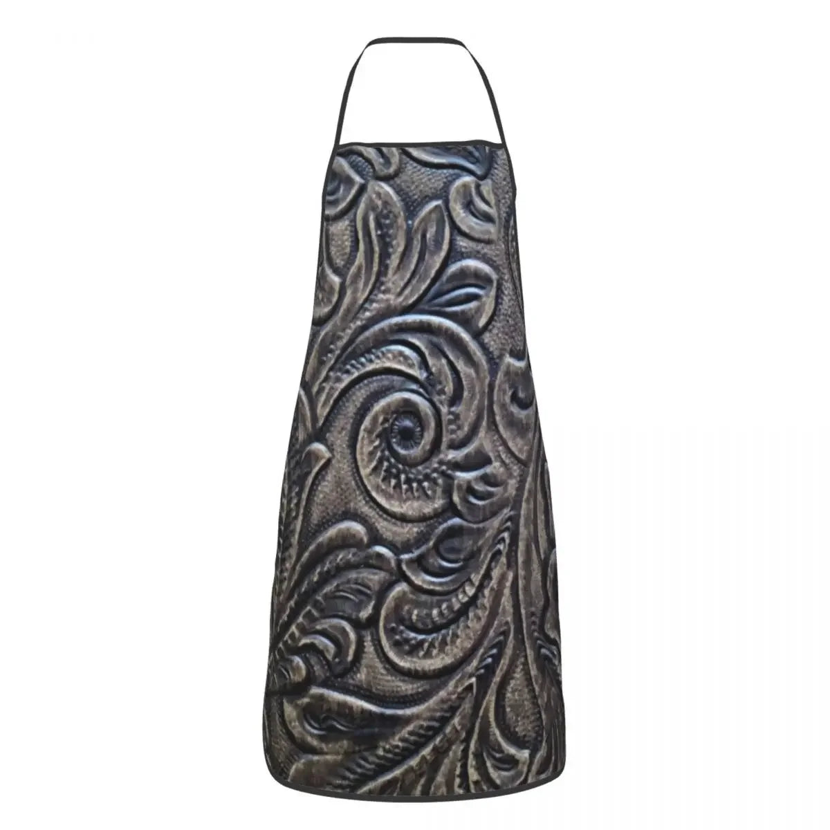 Custom Bib Vintage Black And Brown Stitched Leather Aprons Men Women Adult Chef Kitchen Cooking Medieval Style Tablier Cuisine