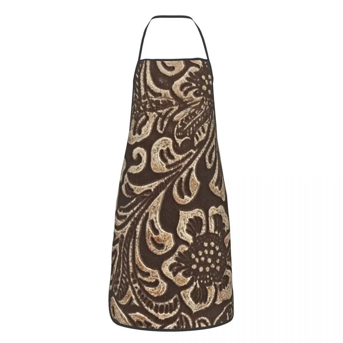 Custom Bib Vintage Black And Brown Stitched Leather Aprons Men Women Adult Chef Kitchen Cooking Medieval Style Tablier Cuisine