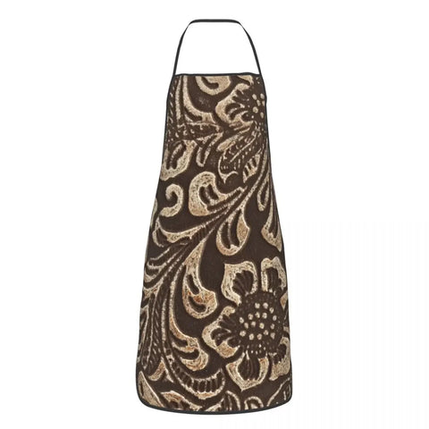 Custom Bib Vintage Black And Brown Stitched Leather Aprons Men Women Adult Chef Kitchen Cooking Medieval Style Tablier Cuisine