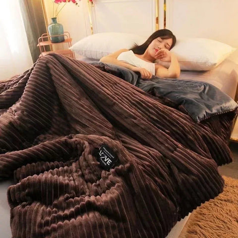 Puffy Duvet Cover Super Soft Plush Bedding Set Fall And Winter Thickened Plush Double Bed Cove