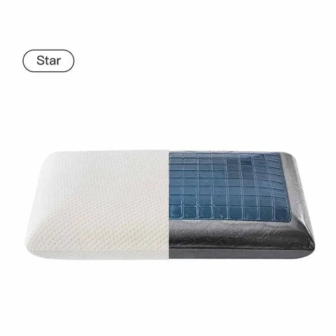 Double Sided Gel Cooling Memory Foam Pillow Summer Ice Feel Bamboo Charcoal Orthopedic Neck Pain Relief Pillow with Pillowcase