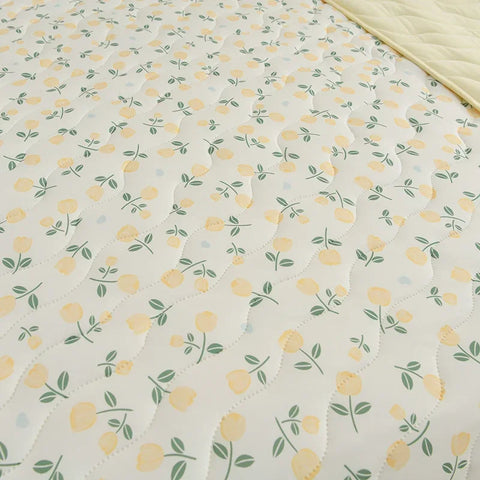 New Floral Print Spring Summer Quilt Soft Comfortable Quilted Quilts Single Double Blanket for Bed Comforter Knitted Thin Duvet