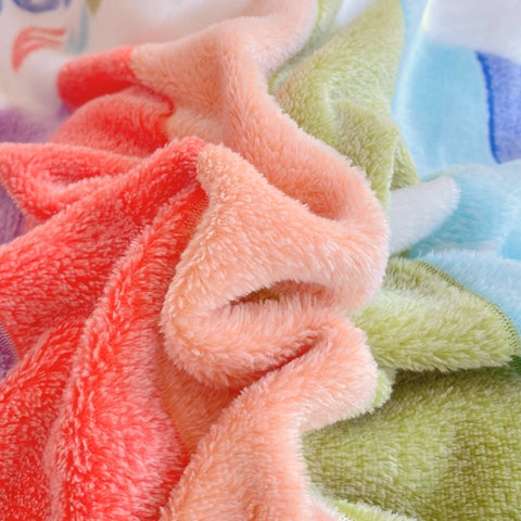 Rainbow Theme Plush Duvet Cover Fluffy Soft Boys Girls Luxury Queen Quilt Cover Winter Warm Letter Print Bedding No Pillowcase