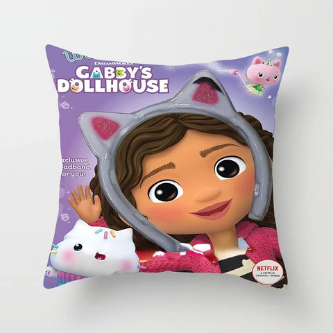 Kids Gabbys Dollhouse Gabby Cats Pillowcase 40x40cm 45x45cm  Decorative Pillows  60x60