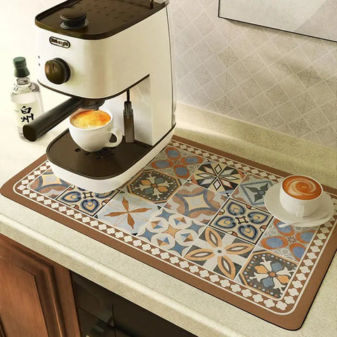 Super Absorbent Tableware Dish Drying Mat Drain Pads Table Placemat Coffee Drainer Rug Tea Cup Drink Holder Kitchen Decoration