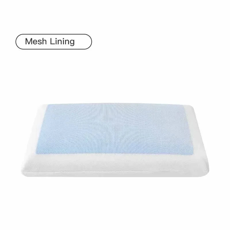 Double Sided Gel Cooling Memory Foam Pillow Summer Ice Feel Bamboo Charcoal Orthopedic Neck Pain Relief Pillow with Pillowcase