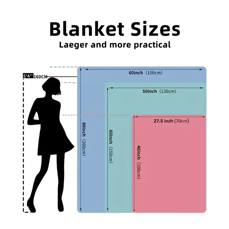 Abstract Blue Blanket Microfiber Flannel Cover Blanket Bedroom Living Room Sofa Soft And Comfortable Home Decoration
