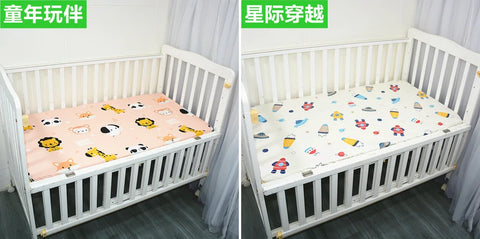 51x28inch(130x70 cm) Newborn Baby Fitted Crib Sheets Cartoon Print Bed Sheet Baby Bed Mattress Covers for Unisex Baby Boys Girls