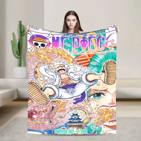 Japanese Adventure One Anime Piece-e Super Soft Blanket  Girls Boys Plush Bedding Couch Bed Flannel Bedspread Sofa Bed Cover