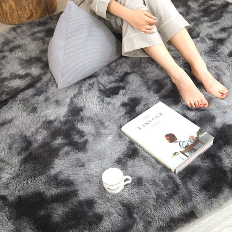 Gray Carpet for Living Room Plush Rug Bed Room Floor Fluffy Mats Anti-slip Home Decor Rugs Soft Velvet Carpets Kids Room Blanket