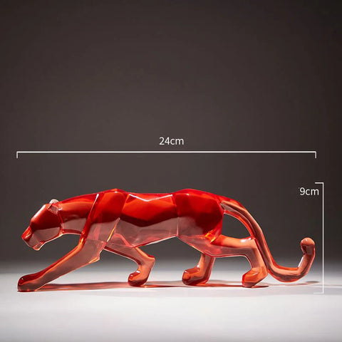 Modern Fortune Transparent Money Leopard Resin Ornaments Office Table Sculpture Crafts Home Livingroom Desk Figurines Decoration