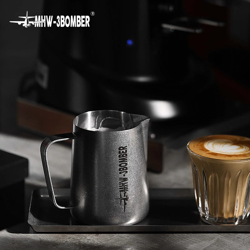 MHW-3BOMBER 3.0 Milk Frothing Pitcher 450/600ml Stainless Steel Steam Milk Pitcher Jug for Espresso Latte Art Coffee Accessories