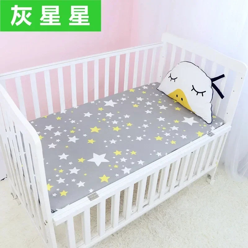 51x28inch(130x70 cm) Newborn Baby Fitted Crib Sheets Cartoon Print Bed Sheet Baby Bed Mattress Covers for Unisex Baby Boys Girls