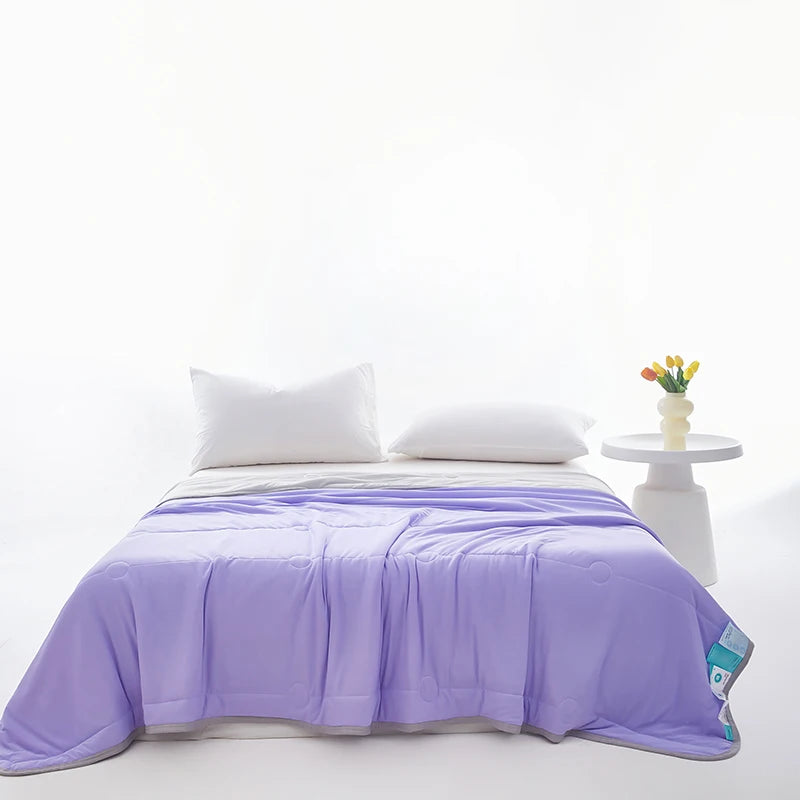 1pc Cool Feeling Duvet Double Side Design Quilt Skin-friendly Comforter Summer Blanket Adults Kids Room Bedspread 냉감이불