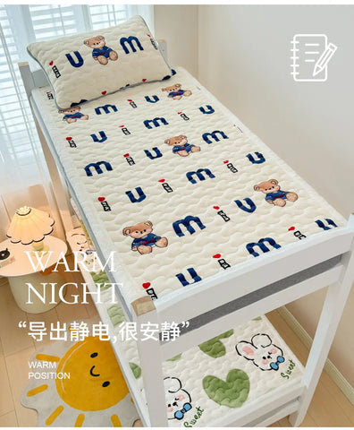 Winter Thicken Warm Mattress Toppers Fleece Bedspread Soft Folding Thin Tatami Mat Student Dormitory Bed Sheet Mattress Cover