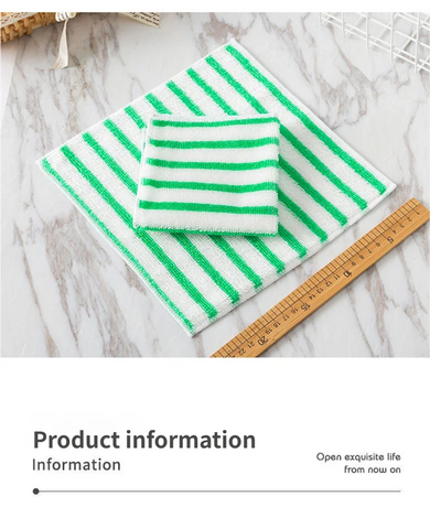 Bamboo Fiber Kitchen Towels, Double-Layer Thick Dish Cloths, Oil-Resistant & Highly Absorbent, Lint-Free Cleaning Rags for Dishe