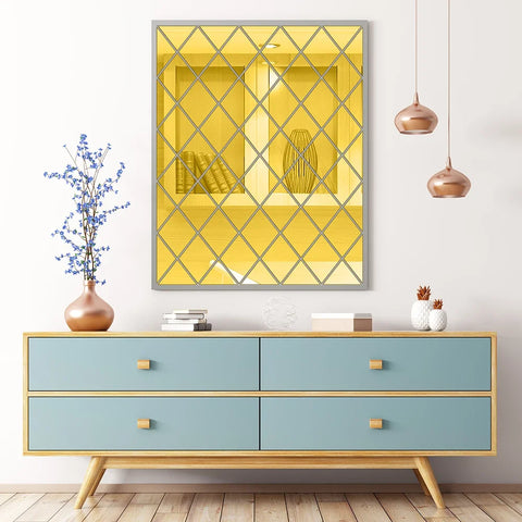 3D Mirror Stickers Acrylic Triangles Self-adhesive Diamonds DIY Wall Mirror Stickers for Living Room Home Decor 10/17/32/58Pcs