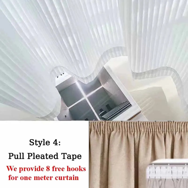 Vertical Blinds White Gauze Sheer Tulle Curtains for Living Dining Room Bedroom Balconies Sunscreens Window Screens Custom Size
