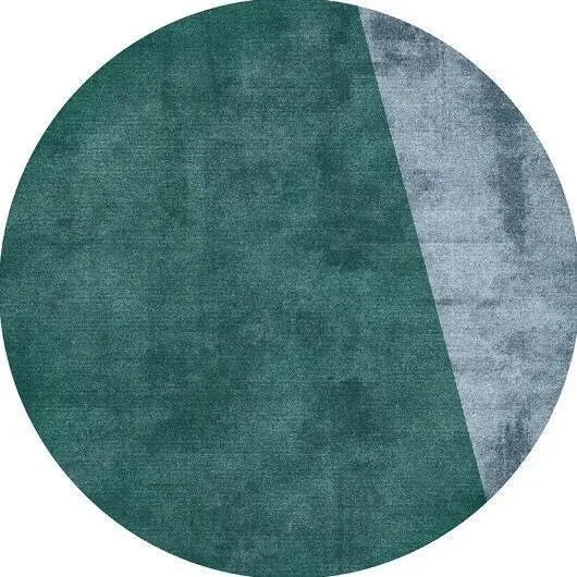 Home Living Room Green Round Marble Pattern Carpet Bedroom Room Decoration Floor Mat