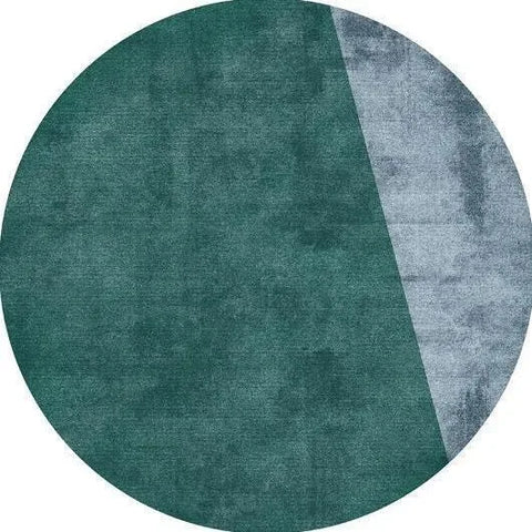 Home Living Room Green Round Marble Pattern Carpet Bedroom Room Decoration Floor Mat