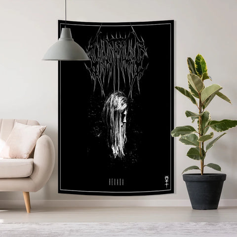 40X60cm Ghostemanes Album Decorates The Room Tapestry Hip Hop Metal Rock Gothic Oversized Tapestry
