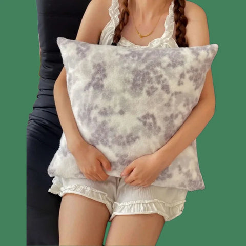 2025 class A sheep wool throw pillow cartoon small fresh throw pillow living room bedroom pillow 45x45cm