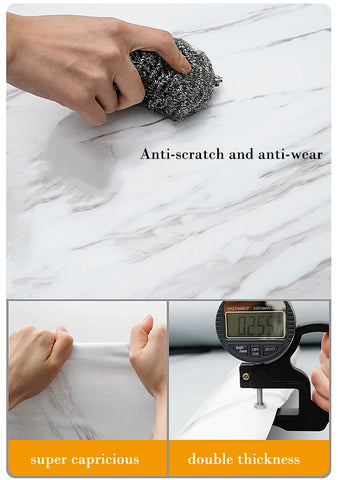 Kitchen Oil-Proof Film Stove Waterproof Moisture-Proof  Wallpaper Countertop Self-Adhesiv Cabinet Renovation Tile Marble Sticker