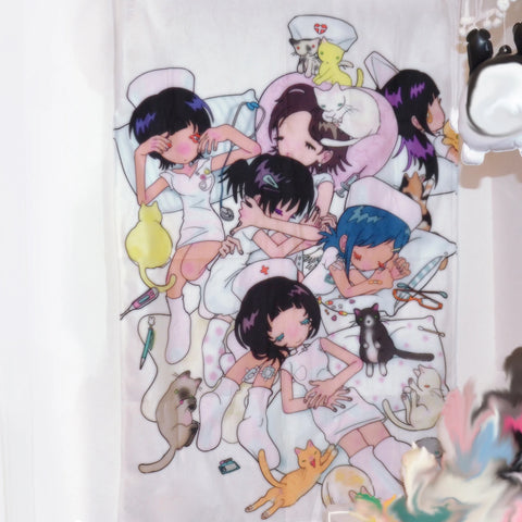 ins style girl y2k hanging cloth cartoon dormitory bedroom bedside tapestry wall background cloth rental house decorative cloth