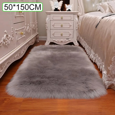 40x40cm Square Soft Area Rugs Living Room Bedroom Bedside Sofa Soft Mat Artificial Wool Sheepskin White Pink Carpet Washable Rug