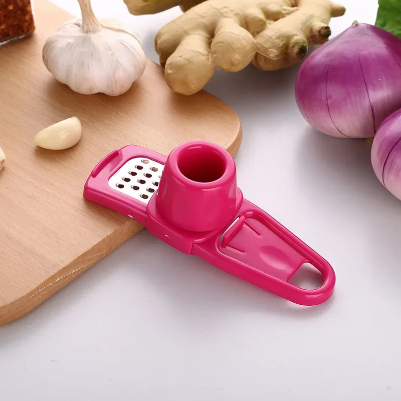 Garlic Press Mincer Stainless Steel Multifunction Crusher Cooking Ginger Squeezer Masher Handheld Ginger Mincer Kitchen Tools