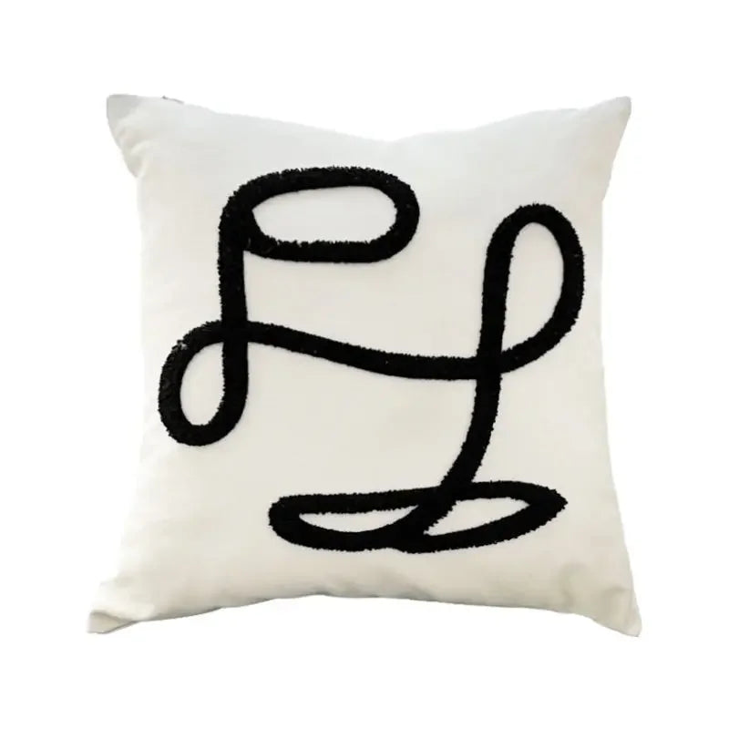Checkerboard French Cream Style Pillowcase Cute Light Luxury B&B Living Room Niche Pillow Case Bay Window Sofa Cushion Cover