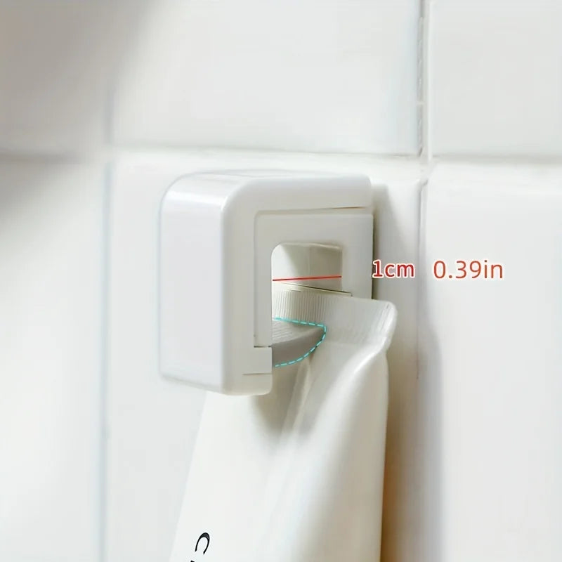 Punch-free Toothpaste Holder Wall-mounted Hook Holders Storage Rack Facial Cleanser Toothpaste Organizer Bathroom Accessories