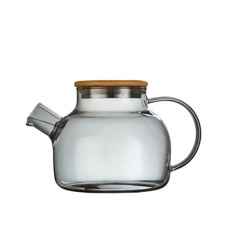 1L/1.8L Large Capacity Glass Teapot High Temperature Resistant Kettle for Steamed Juice Fruit & Iced Tea Home Kitchen Access