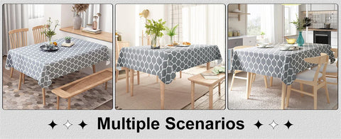 Olanly Waterproof Tablecloth Heat-Resistant Rectangle PVC Table Cloth For Wedding Kitchen Dining Desk Moroccan Table Coat Cover