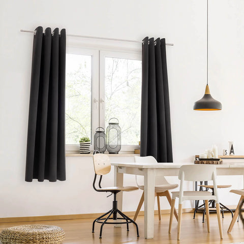 Yellow Blackout Curtains With Black TPU Interlining Thin and Light Drapery Panel for Bedroom Meetingroom Share Room Office