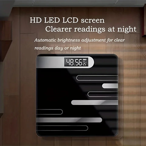 1 Piece Stylish Digital Bathroom Scale with LCD Display High Precision Floor Health Scale Battery Powered for Home Use