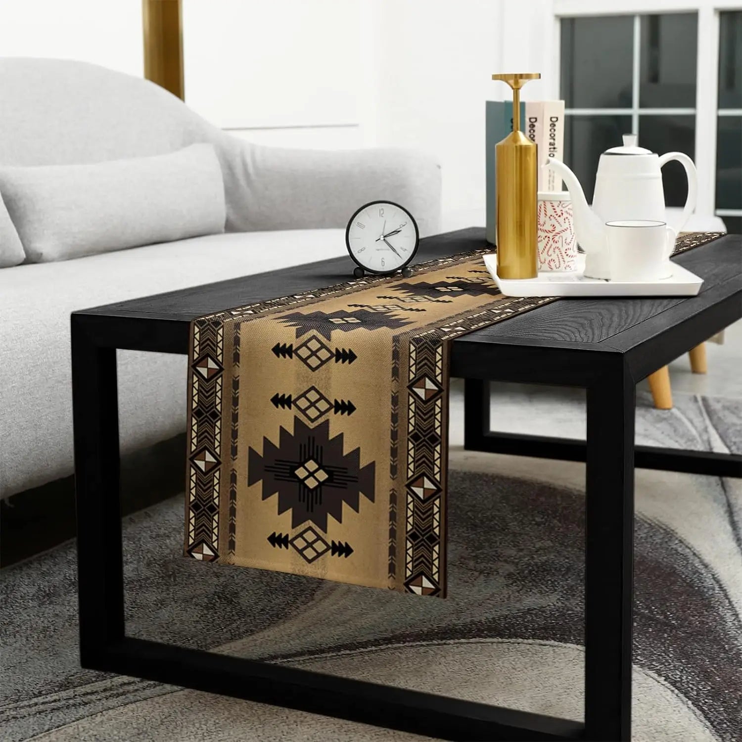 Southwestern America Ethnic Tribal Linen Table Runners Dresser Scarves Reusable Kitchen Dining Table Runners Party Decorations