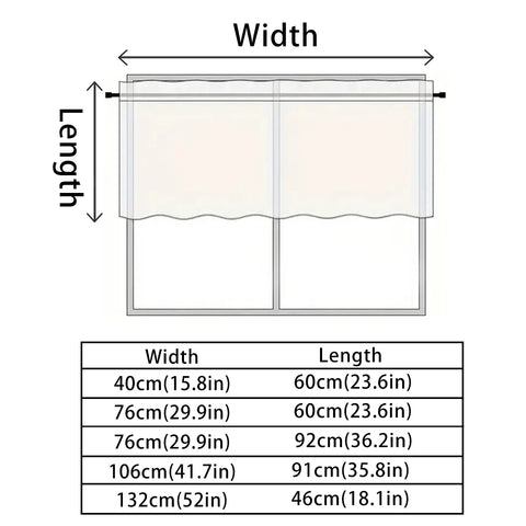 1pc Solid Short Curtain, Small Curtains for Kitchen, Bathroom, High Blackout Curtains for Home Decoration, UV Protection